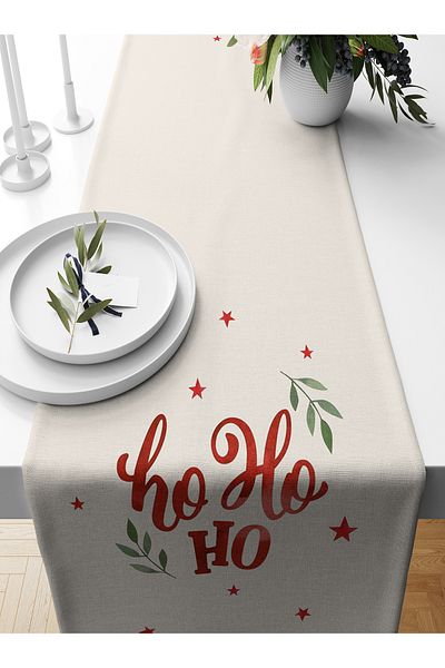 Bertille Home New Year's Series - 140X40 cm Digital Printed Christmas Runner