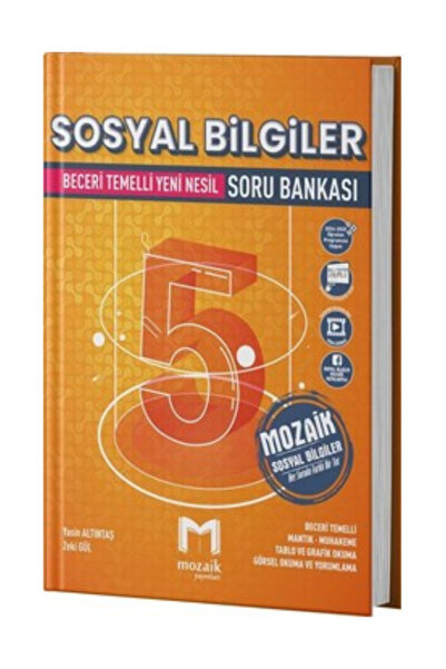 Mozaik Yayınları Mozaik 5. Sınıf Sosyal Bilgiler Video Çözümlü Soru Bankası