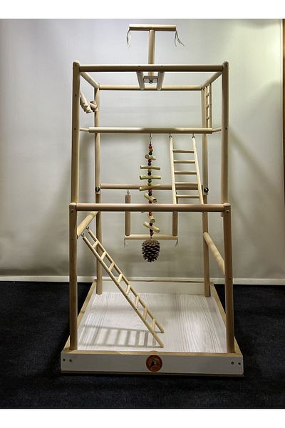 Paks Pet Parrot Play Stand 55 x 55 x 110 cm Compatible for Large Parrots