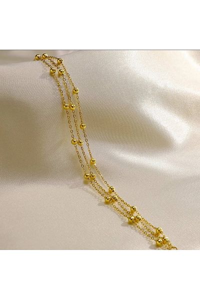 derokas 316 L Steel Heels - Chain Anklet Set of 3
