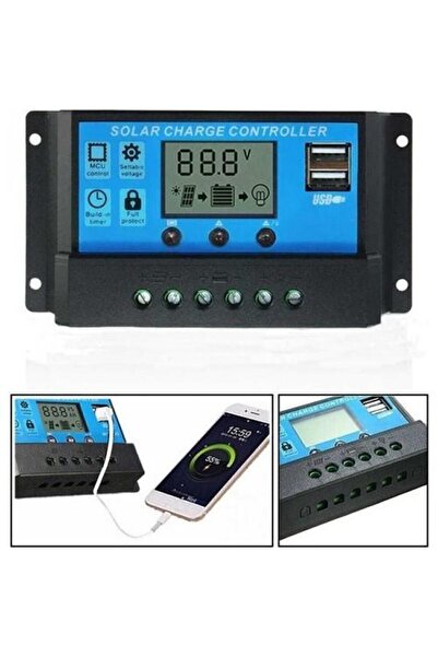 Genel Markalar 10 Amper 12/24 Volt Solar Şarj Kontrol Cihazı / Regülatör