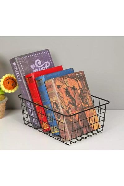 FİLE EV Metal Multi-Purpose Basket Organizer Fruit Vegetable Storage Box