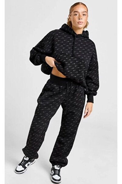 Nike Sportswear Phoenix Fleece Bol Kesimli Baskılı Kadın Eşofman Altı