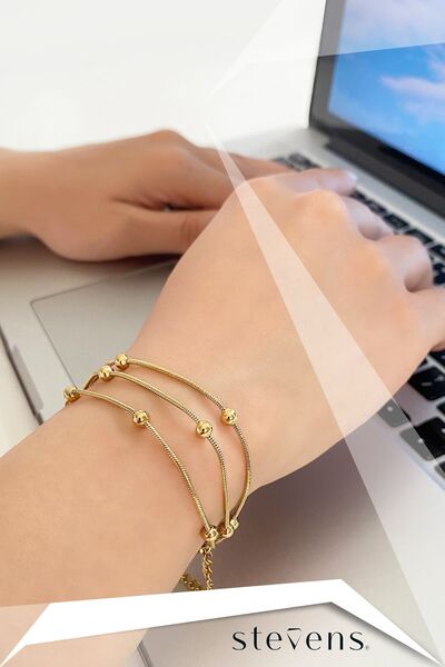 STEVENS Paslanmaz Kararmaz Çelik 3'lü Dorika Bileklik