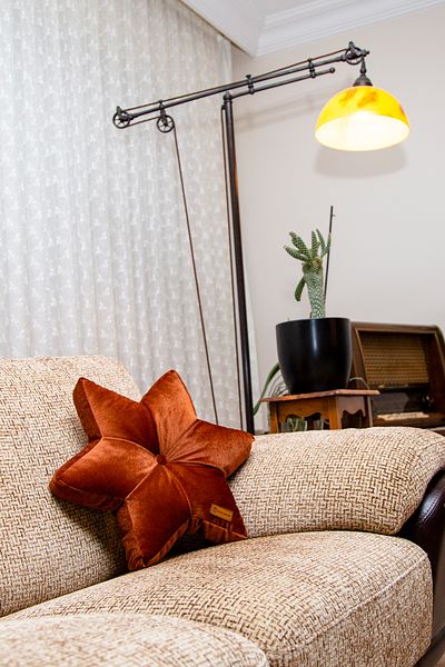Rayda Home Декоративна възглавница със звезди и цвят канела 42*42 см