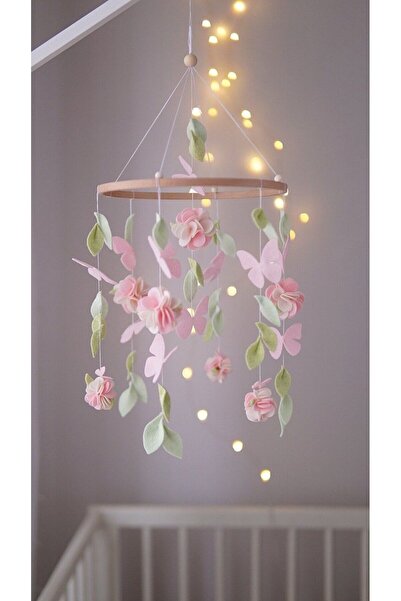 hobiimobiii Dönence (MÜZİKLİ) Bebek Beşik Süsü Keçe Dönence