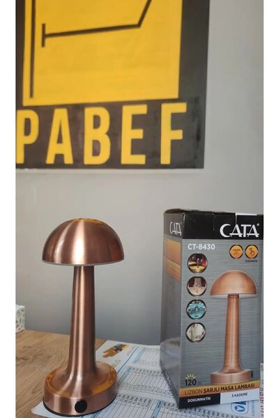 Cata Ct 8430 Dekoratif Lizbon Şarjlı 3 Renk Modlu Dokunmatik Masa Lambası