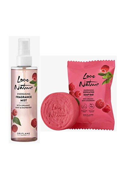 Oriflame Love Nature Organik yulaflı ve kaysılı Parfüm Misti ve Organik Sabun Seti