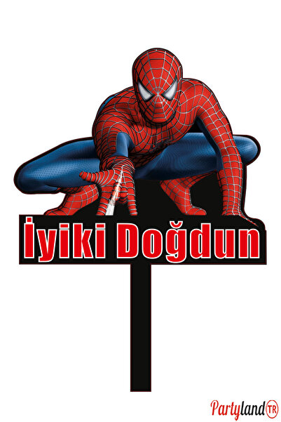 PartylandTR Spiderman Örümcek Adam 8 Kişilik Lüks Doğum Günü Parti Seti