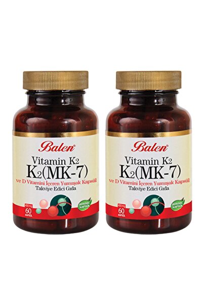 Balen Vitamin K2- K2 Mk-7 Ve D Vitamini Içeren Yumuşak Kapsül X 2 Adet