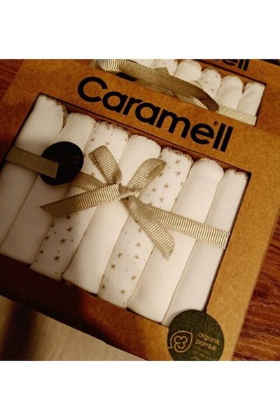 Caramell Unisex Baby White Organic Cotton 7-Piece Mouth Wipes