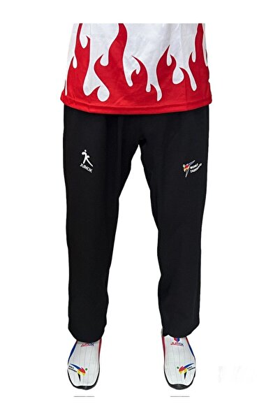 Genel Markalar Siyah Taekwondo Tek Alt Dobok-Antrenman Taekwondo Pantolonu Siyah-Mavi-Kırmızı