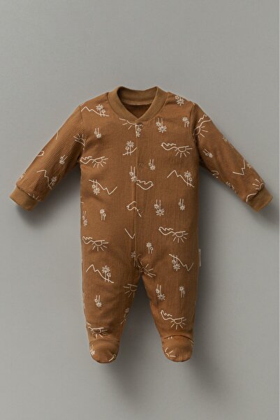 Necix's Badem Uzun Kollu Patikli Tulum 0-6 Ay