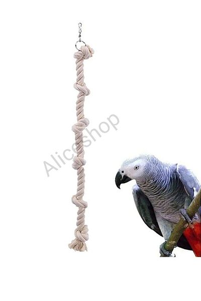 aliceshop Jako Parrot Bird Chewing and Stress Rope 100% Natural Cotton Rope Length 40cm