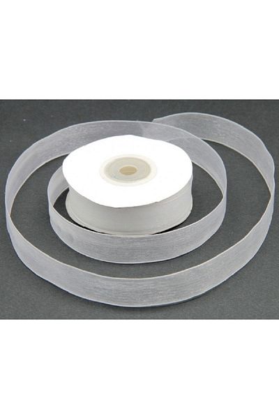 yörük tuhafiye 25 Meters 1 cm White Organza Tulle Ribbon - 1 Ball Organized Tulle Ribbon