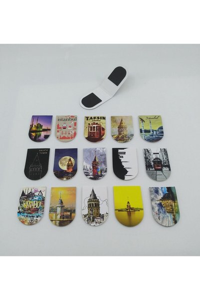 Giftsturkiye Bookends with Magnets Small Size Istanbul (15 Pieces)