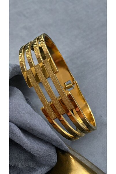 İNN JEWELLERY سوار فولاذي لامع على شكل ضلع - غير مشوه ومضاد للحساسية (ضمان لم...