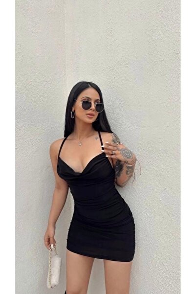 Butik Kadın Sandy Midi Büzgülü Elbise