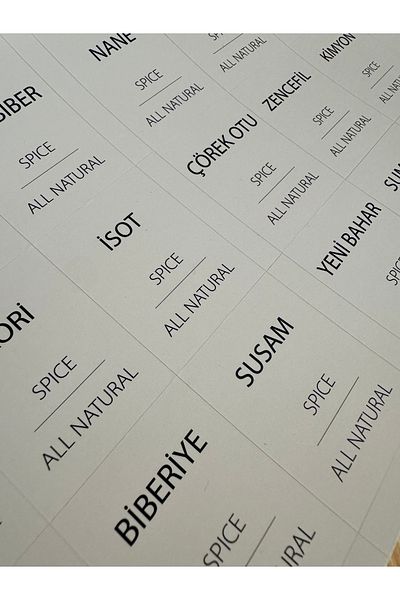 Janset 21 High Quality Spice Labels - Opaque Water, Not Affected