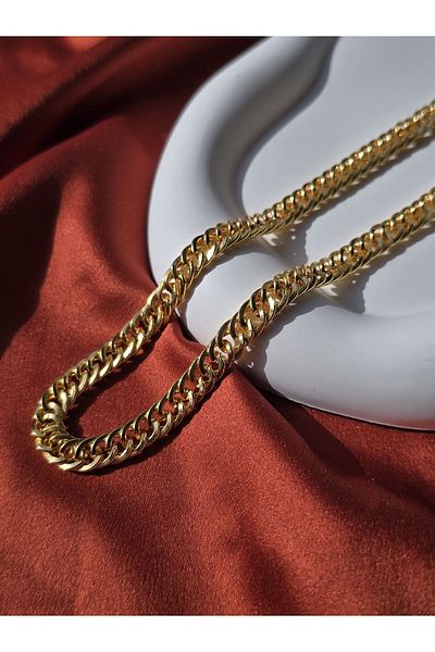 ULYOS PONIS Plain Chain Gold-Silver Necklace