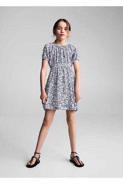 Zeyder Kids Rochie pentru fete cu imprimeu floral cu fanta