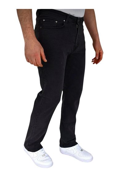 DYNAMO Black Men's High Belt Classic Cut Lycra Regular Jeans Jeans