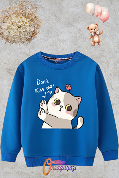 oneagılyazı BASKILI BİSİKLET YAKA ÇOCUK SWEATSHİRT