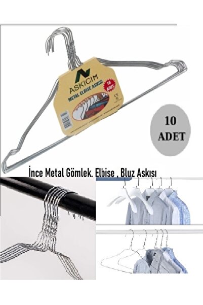 askıcım 10 bucăți de umerașe de haine din metal fin argintiu pentru cămăși și bluze - umeraș organizator pentru interiorul dulapului