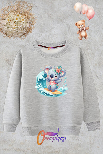 oneagılyazı Crew Neck Štampana dečija dukserica