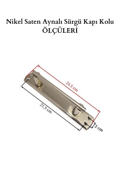 HOBİDABİ Sliding Door Handle Mirrored Satin Pull Handle 21.5 Cm