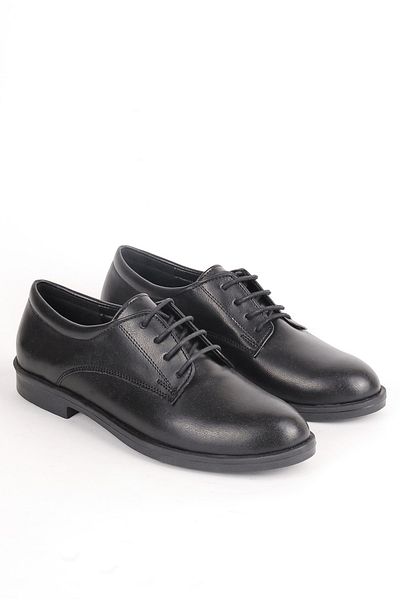 Rıdvan Çelik Black Oxford Women's Casual Shoes - Lace-Up