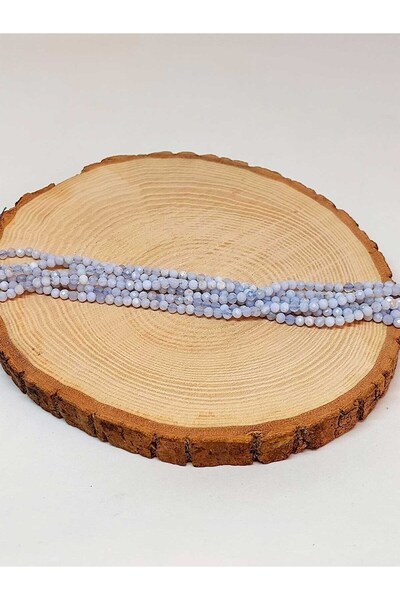 Yasamtohumu Kalsedon Taşı 3mm Kolye (SABİT KLİPSLİ)