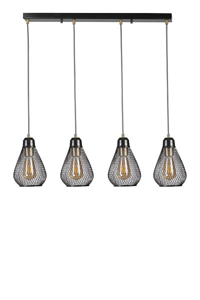 Lumexx ARMUT 4 Row Black Pendant Lamp Set