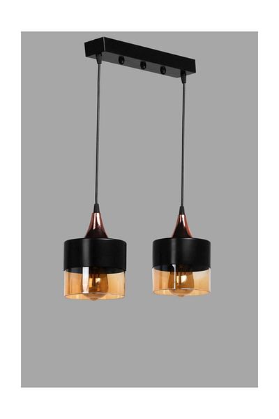 Lumexx Sahra Black 2-Piece Row Pendant Lamp Set