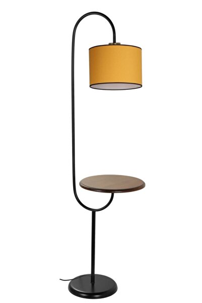 Lumexx Zümrüt Siyah Lambader Silindir Hardal Abajurlu