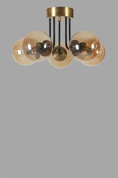 Lumexx PABLO Set of 5 Antique Honey Glass Chandeliers