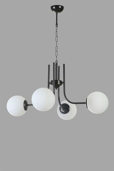 Lumexx NEVADA - Black and White Glass Chandelier Set of 4