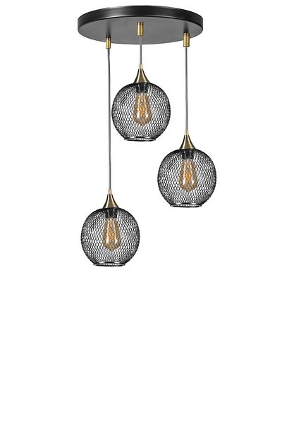 Lumexx JUPİTER 3 - Black Tray Pendant Lamp