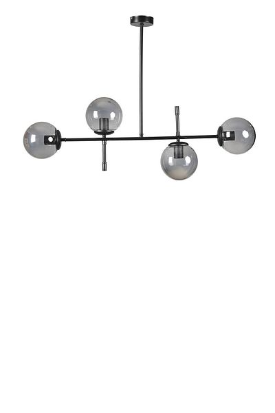 Lumexx Favorite 4-Piece Black Smoked Glass Chandelier