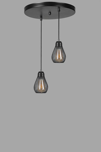 Lumexx Black Bulb Pendant Lamp with 2 Trays