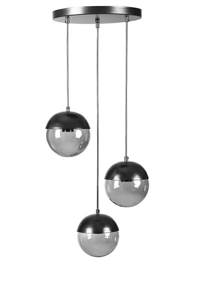 Lumexx Black Fume Kure 3-Piece Tray Pendant Lamp