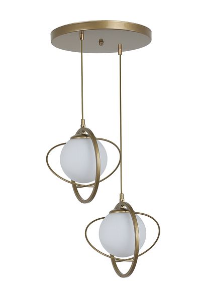 Lumexx NEPAL White Glass Pendant Lamp with 2 Trays