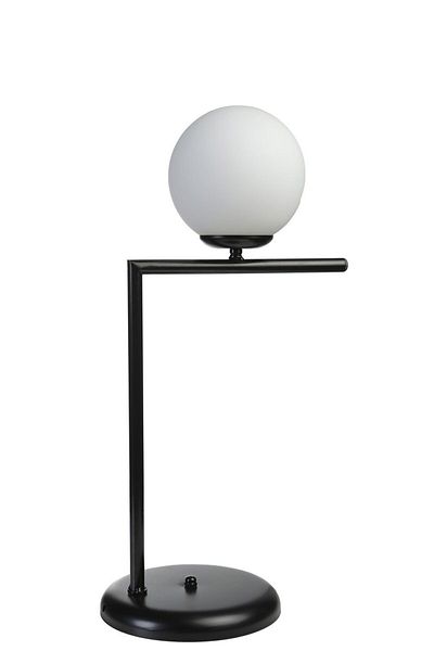 Lumexx Black and White Glass Araz Table Lamp