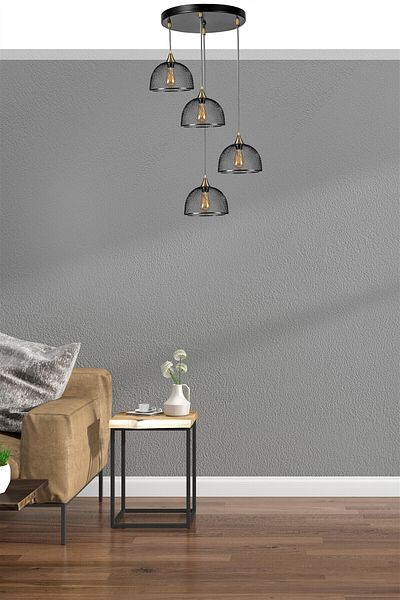 Lumexx Rota Black Pendant Lamp Set with 4 Trays