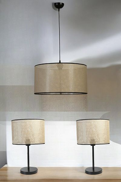 Lumexx Honeycomb Lampshade Chandelier - Set of 3