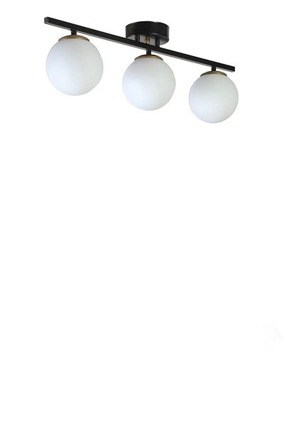 Lumexx New Can Set of 3 - Black and White Glass Chandelier