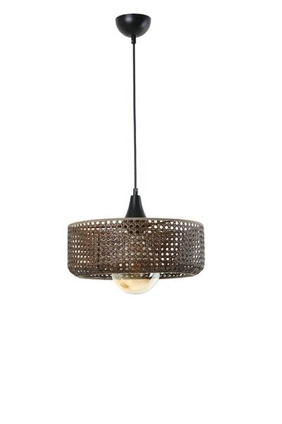 Lumexx Zack Single Brown Rattan Pendant Lamp Set