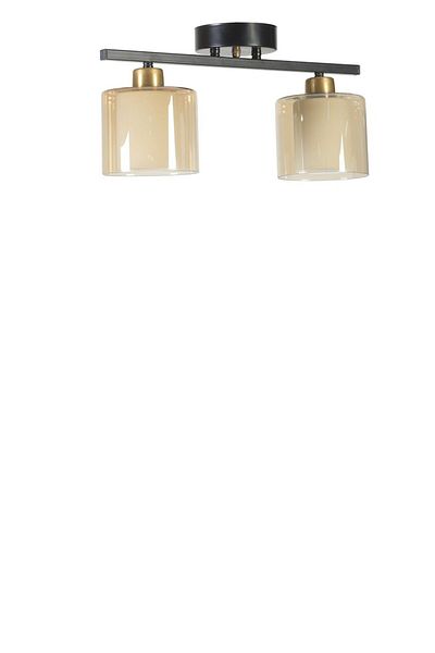 Lumexx Set of 2 New Nomi Black Honey Glass Chandelier
