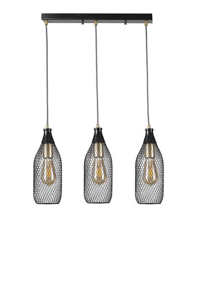 Lumexx RIO 3 - Row Black Pendant Lamp