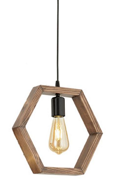 Lumexx Geometric Wooden Pendant Lamp - Very Ramie Design (c)